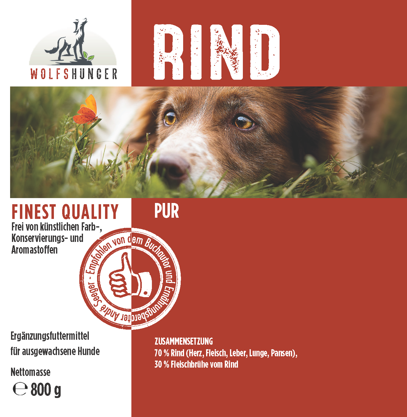 Rind pur - 800 g | Wolfshunger